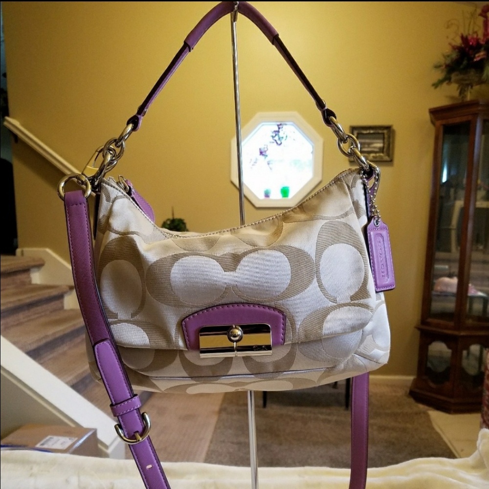 🍃MINT🍃Coach💜Kristin E/W Crossbody - Picture 1 of 8